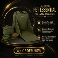 Sac de transport pour animaux de compagnie, sac à dos 2 en 1 pliable, ensemble de voyage avec sac isotherme pour nourriture pour chats et chiens
