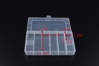 Boîte de rangement en plastique transparent en gros Organisateur en PP transparent avec séparateurs pour leurres de pêche et bijoux