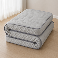 Matelas simple en mousse à mémoire de forme, pliable en trois, avec emballage compressé, confortable, gain de place, lit d'appoint pour la maison et usage temporaire