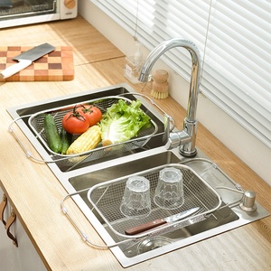 Cesta escurridora de acero inoxidable para fregadero de cocina, <span class=keywords><strong>escurridor</strong></span> extensible para Washlet, <span class=keywords><strong>vajilla</strong></span> multifuncional y <span class=keywords><strong>escurridor</strong></span> de palillos - Product Image 3