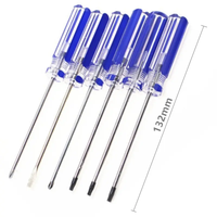 Obeng Mini 75mm/100mm/150mm Baja Karbon Obeng Berlubang Dengan Pegangan Plastik Transparan