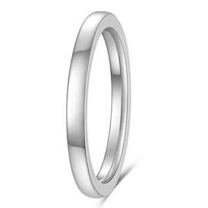 Anillo Minimalista de Acero Inoxidable y Oro de 14K, 6mm, Acabado Liso, Joyería para Uso Diario de Mujer - Product Image 5