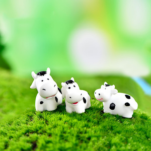 วัวจิ๋วน่ารัก งานฝีมือเรซิ่นรูปสัตว์ขนาดเล็ก ของตกแต่งสำหรับ DIY ตกแต่งหน้าเค้ก ตกแต่งสวนเทพนิยาย ของตกแต่งบ้าน งานฝีมือประดับตกแต่ง - Product Image 2