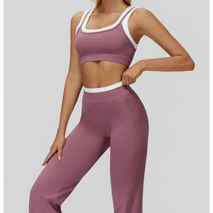 Joyyoung 2026 Nuovo Set Yoga da Donna 2 Pezzi: Leggings e Reggiseno Senza Schienale, Completo Sportivo <span class=keywords><strong>Femminile</strong></span> - Product Image 1