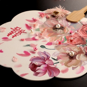 Bán Buôn Truyền Thống Trung Quốc Phong Cách Vòng Cô Dâu <span class=keywords><strong>Fan</strong></span> Tre Hanfu Lễ <span class=keywords><strong>Fan</strong></span> Sơn Thiết Kế Cho Đám Cưới Hình Ảnh Phù Dâu Đạo Cụ - Product Image 1