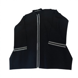 Luxury <b>Shrug</b> Abaya Elegant Layered Dubai Style Royal Premium Two-Piece Polyester Modest Floor Length Beaded Eid Ramadan - Product Image 1