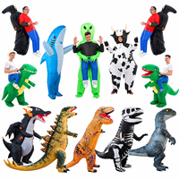 Costume de vache pour adulte, combinaison gonflable 100% polyester, fête costumée d'Halloween, Noël, carnaval, cosplay, accessoires de costumes de films et de séries télévisées