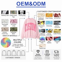 Sudadera Reversible Personalizada OEM para Mujer, Sudadera de Alta Calidad con Parche de Puntos Bordados, Cuello Alto Simulado, Sudadera Extra Grande