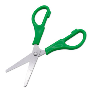 Green Straight Tip Student Scissors Stainless Steel Office Paper Cutting Ruler Scissors For Home DIY Use - Product Image 2