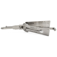 Outil professionnel Lishi CY24 2-en-1 : Décodeur et crochet universel pour serrures de camions et automobiles – Outil manuel de serrurier