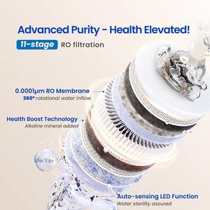 Filtro de Agua Inteligente sin Tanque de 1200G para Debajo del Fregadero, Sistema de Ósmosis Inversa de Gran Flujo de 1400G para Negocios, Purificador de Agua sin Tanque para Debajo del Fregadero - Product Image 3