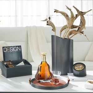Plateau rond en argent moderne de luxe décoration de poignée de café plateaux de service en métal en acier inoxydable 304 pour la décoration intérieure salon - Product Image 3