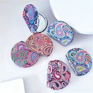Bohemian D Shape Double Sided Magnifying Personalized Foldable Retro Half <strong>Circle</strong> Cosmetic <strong>Mirror</strong> - Product Image 3