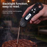 Thermomètre à viande numérique professionnel à lecture instantanée, thermomètre alimentaire LCD haute précision, rétroéclairé, pour barbecue, cuisine, grill, plastique, ODM