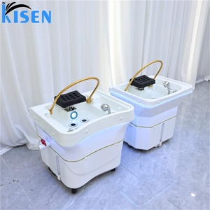 KISEN Movable Heating Water Head Therapy Thai Spa Portable Shampoo Basin Shampoo <b>Bed</b> for Salon Head Water Therapy Shampoo Basin - Product Image 4