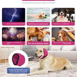 Couvre-oreilles pour chien, protège-tête imperméable pour la natation estivale, anti-bruit et insonorisant, conçu pour apaiser les chiens et les prévenir des bruits nocifs. - Product Image 4