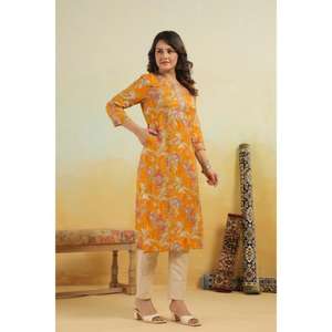 Conjunto de pantalón Kurtis de algodón para mujer, nuevo diseño, Ropa Étnica disponible a precio mayorista para mujer - Product Image 3