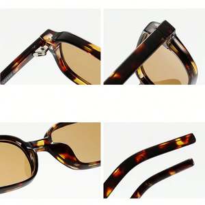 Gafas de Sol Personalizadas con Logotipo, Moda 2025, Estilo Punk Verde, Protección UV400, Rectangulares Pequeñas, para Hombre y Mujer - Product Image 4