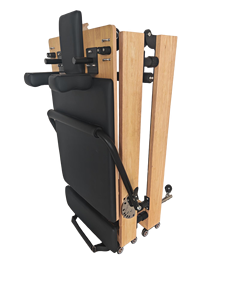Reformer de Pilates Clásico Blanco y Negro de Madera de Roble con Cuerpo de Acero Plegable para Uso Doméstico y Estudio de Pilates Profesional - Product Image 5