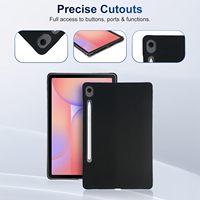 Popüler Matt TPU Siyah Şeffaf Tablet Kılıfı Samsung Galaxy Tab S9/S10FE/S10 Lite/S11 Yumuşak TPU Darbeye Dayanıklı Tablet Kılıfı