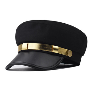 Béret Femme Automne Hiver, Petit Chapeau Octogonal en Métal Côté Court, Style Rétro Britannique, Casquette de <span class=keywords><strong>Peintre</strong></span> - Product Image 1