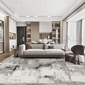 Alfombra Moderna Minimalista Rectangular Resistente a las Manchas, Tejido Wilton, para Sala de Estar, Sofá, Mesa de Centro, Cobertura Total, Uso Doméstico - Product Image 2