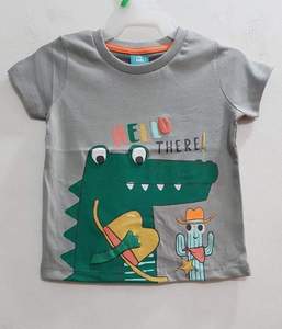 T-shirts à manches courtes pour garçons, col rond, en coton premium, décontractés, avec étiquettes de marque originales, surplus de production, stock du Bangladesh - Product Image 2