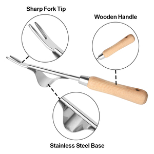 Vertak vườn weeder <span class=keywords><strong>taproot</strong></span> tay tay weeder thép không gỉ Weed Remover với ashtree gỗ xử lý - Product Image 4