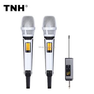 Microfono Wireless UHF Intelligente TNH UM-SKM205, Microfono Dinamico Professionale Portatile per Karaoke e Performance all'Aperto - Product Image 1