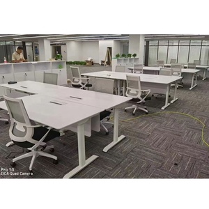 OTi Executive Stainless Steel Dual Motor Adjustable Height &amp; <strong>Extendable</strong> <strong>Desk</strong> with Wall Mount Option for Commercial Office Use - Product Image 2