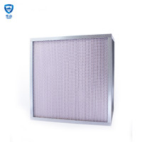 Filter HEPA Lipat Dalam Kustom Pabrik dengan Pemisah Aluminium Tipe Kotak H13 H14 untuk AHU
