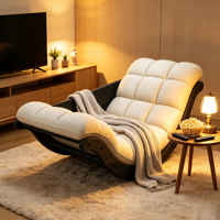 Fauteuil à bascule multifonctionnel Moon, fauteuil inclinable vintage, pour salon et balcon, usage domestique, chaise de détente et de sieste