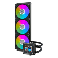 Système de refroidissement par eau COOLLEO ICE CORE VISION 360 BK ARGB pour boîtier d'ordinateur de jeu Intel LGA115X/1200/1700/1851 AM4/AM5