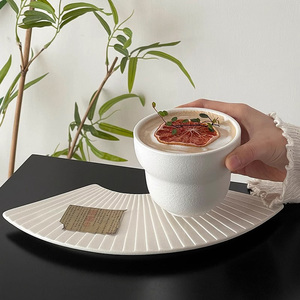 Taza de leche Cuppino de cerámica de estilo japonés, taza de café de gres, taza de té de cerámica blanca - Product Image 4