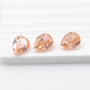 9A высококачественный Грушевый измельченный лед морганит Оранжевый Синтетический фианит свободный драгоценный камень для ювелирных изделий - Product Image 4