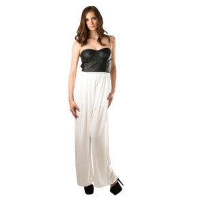 Tuta da donna elegante in ecopelle stile stile Streetwear con Logo personalizzato Palazzo per feste Fitness stagione estiva MOQ - Product Image 1