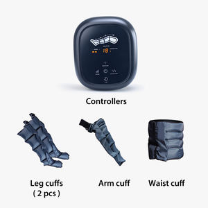 Masseur pour les pieds et les jambes pour la <span class=keywords><strong>circulation</strong></span> avec chaleur au niveau des genoux avec contrôleur manuel Bottes de massage à compression d'air - Product Image 1