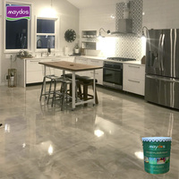 Peinture époxy pour sols non toxique, revêtement époxy métallique pour sols, peinture pour sols en béton dur effet pierre