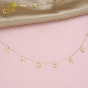 PCX Bijoux Personnalisé En Gros Réel Fine Colliers Dropshipping Valentine Cadeau Petite Amie 18kara 14Kara Or Sautoirs Colliers - Product Image 4