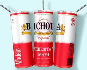 Vaso de acero inoxidable Chingona mama de cerveza mexicana Corona de 20oz personalizado más nuevo con pajita, vasos de viaje de doble pared para madre - Product Image 4