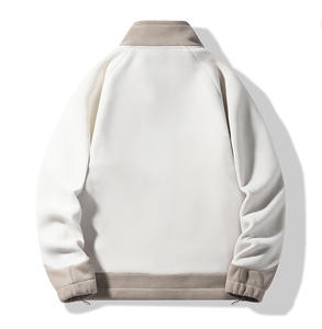 Chaqueta Personalizada RUIQUWIN para Hombre, Otoño Invierno, Bloques de Color Suaves, Estilo Casual Holgado, Cuello Alto, Cremallera, Resistente al Viento, Ropa Deportiva, Suministro ODM - Product Image 2