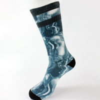 Chaussettes de sport décontractées personnalisées de marque célèbre, imprimées d'animaux, vierges, pour sublimation et impression numérique 3D