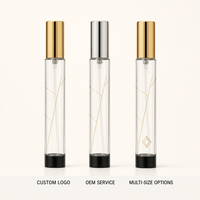 Flacon vaporisateur de parfum vide personnalisé de 35 ml, style stylo, rechargeable, avec capuchon doré, vente en gros, logo personnalisé