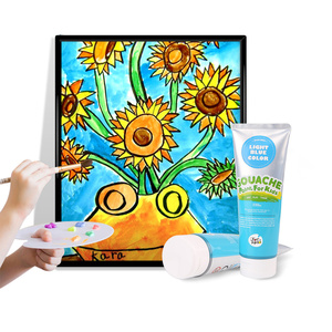 Personnalisé Ocre qui respecte l'environnement non toxique Artiste dessin lavable enfants peinture gouache peinture ensemble - Product Image 5