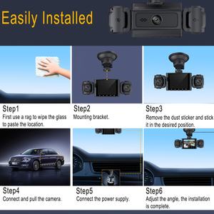Toptan 1080p araba dvr'ı ön panel kamerası orijinal 4 Lens sürüş kaydedici siyah Special Edition siyah kutu içinde Dashcam - Product Image 5