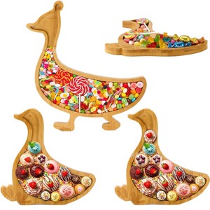 ชุดถาดเสิร์ฟรูปเป็ดไม้ Silly Goose ทำจากไม้ธรรมชาติ ปลอดภัยสำหรับอาหาร ใช้ตกแต่งได้ - Product Image 3