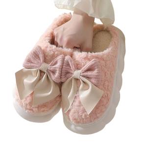 Pantuflas de lona de algodón para mujer, con diseño de cachorro, cálidas para invierno, ecológicas, con amortiguación Evergreen, antideslizantes, con suela de plástico y felpa - Product Image 5
