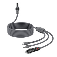 Câble d'extension d'alimentation Starlink Mini 3-en-1 18AWG 3M 5M 10M DC USB C avec gaine en PVC en cuivre pur compatible prise DC de voiture et caméra