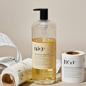 Etiqueta flexográfica <span class=keywords><strong>de</strong></span> papel autoadhesiva, pegatina <span class=keywords><strong>transparente</strong></span>, Bopp <span class=keywords><strong>transparente</strong></span>, el <span class=keywords><strong>mejor</strong></span> diseño, etiqueta <span class=keywords><strong>de</strong></span> botella <span class=keywords><strong>de</strong></span> champú para botella <span class=keywords><strong>de</strong></span> agua - Product Image 1