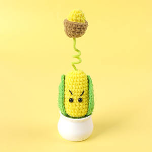 Macetas Creativas Hechas a Mano, Flores Artificiales Tejidas a Crochet, Flores de Lana, Adornos Terminados para Pequeños Regalos y Decoración del Hogar - Product Image 4